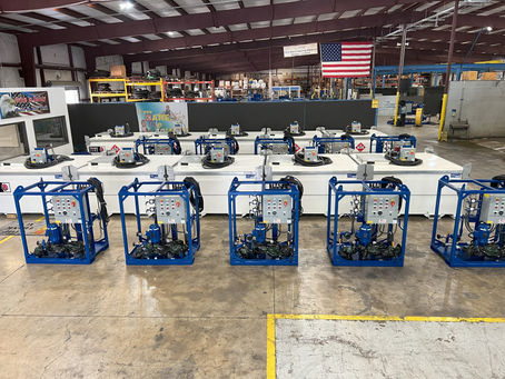Custom Diesel Fuel & Hydraulic Oil storage & dispensing systems shipped to large defense contractor