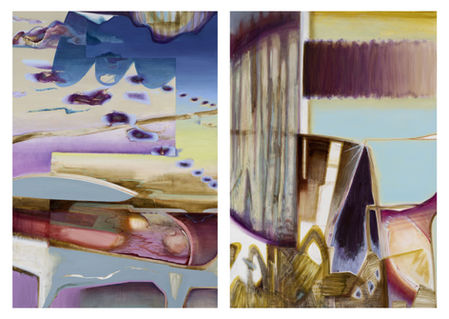 Counterpoint, 2023, 210x290 cm (diptych, each panel 210x145), acrylic on canvas