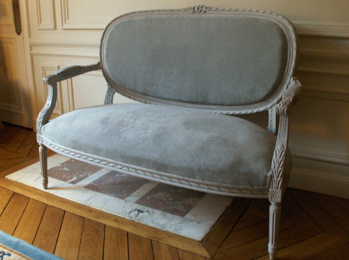 Banquette, Lit De Repos En Acajou D'époque Restauration XIX Banquette, Lit De Repos En Acajou D'époque Restauration XIX