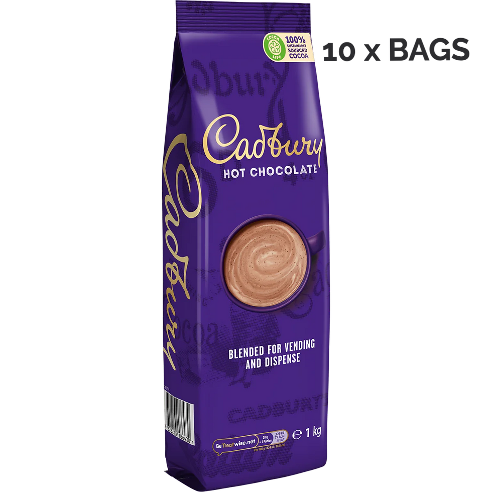 10 bags box of cadbury one blend vending hot chocolate 1kg each bag