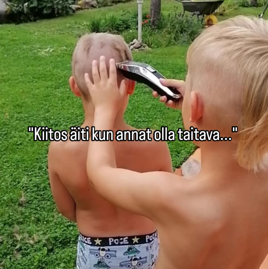 "Kiitos äiti kun annat olla taitava..."