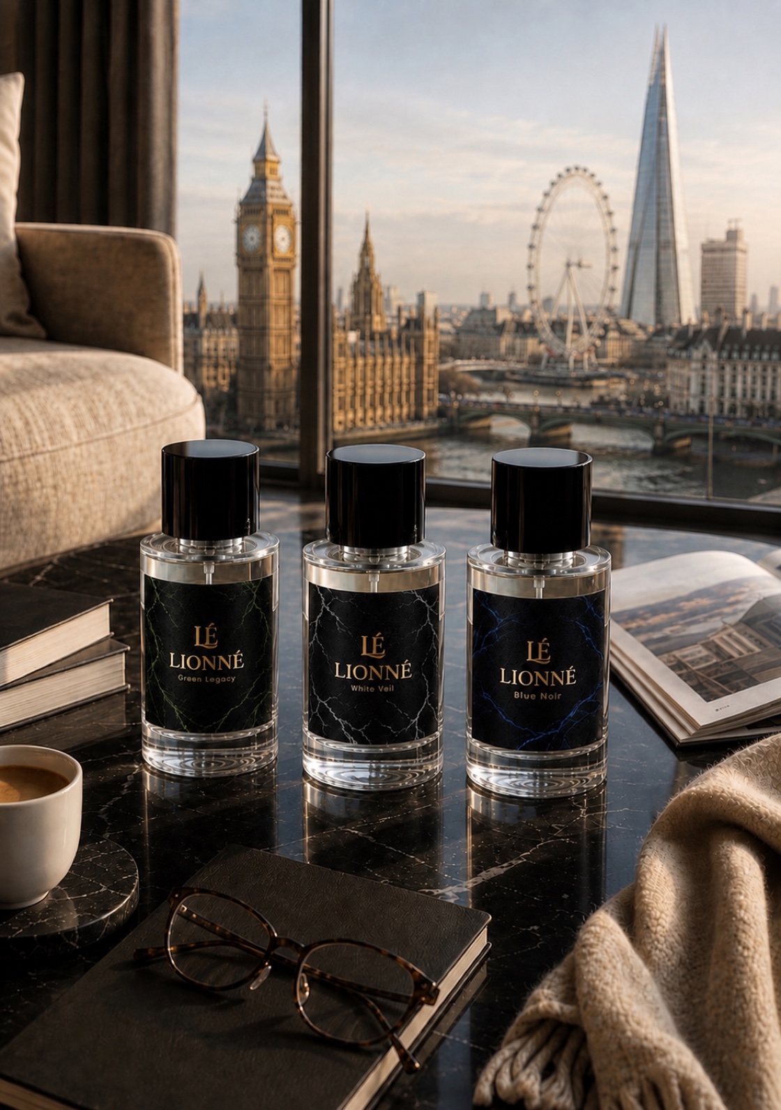 Green Legacy, White Veil and Blue Noir in a considered London interior