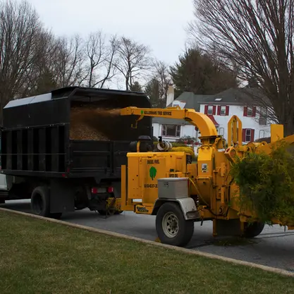 Kellermans Landscaping wood chipper truck