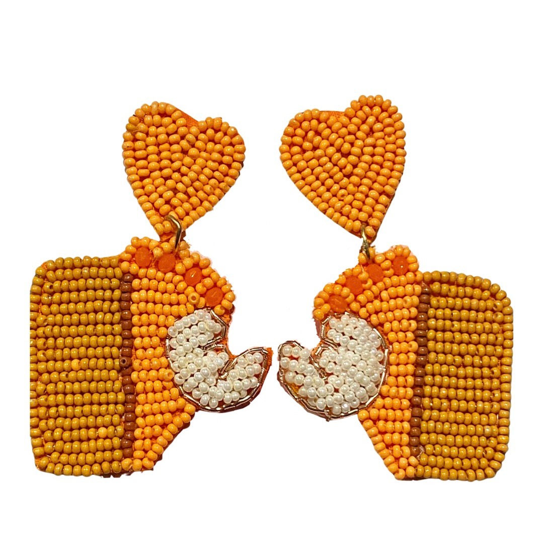 Pumpkin Pie Beaded Earrings