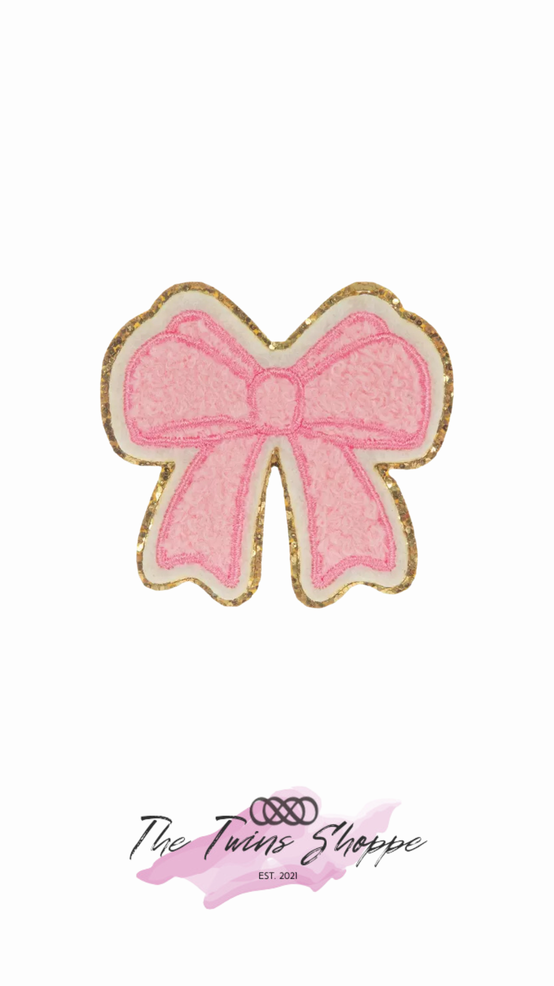 Pink Bow Hat Patch Sticker