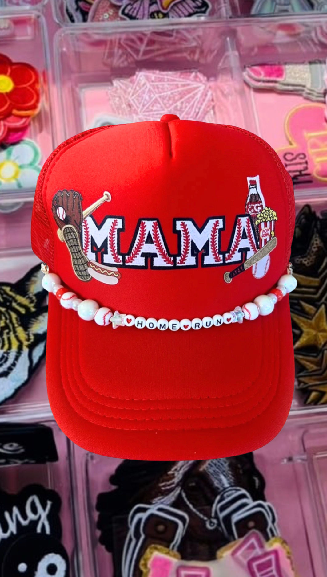 Baseball Mama Trucker Hat