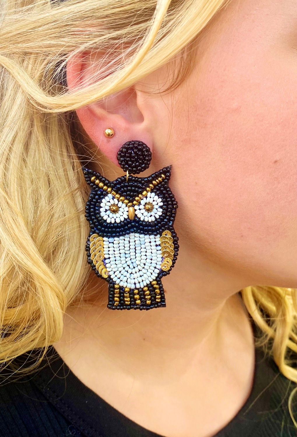 Owl Beaded Earrings