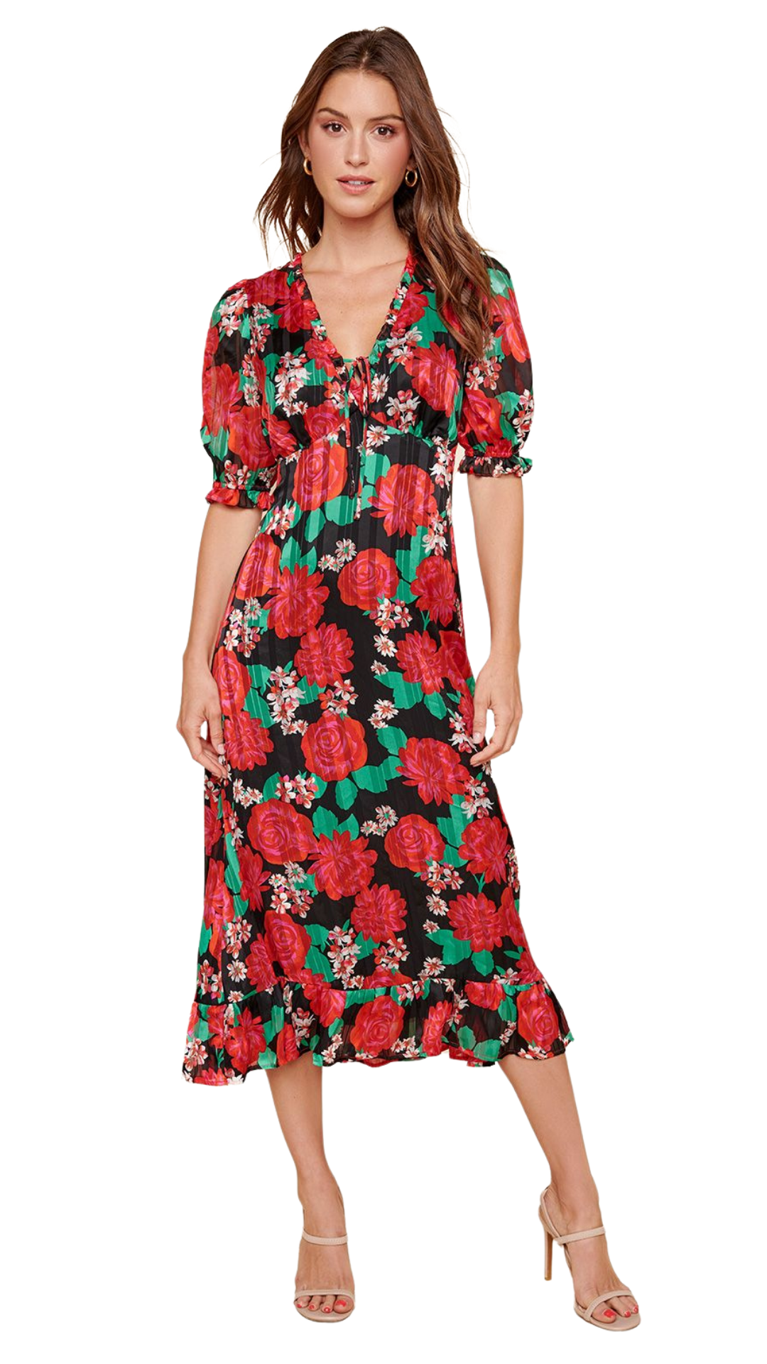 Run for the Roses Midi Dress