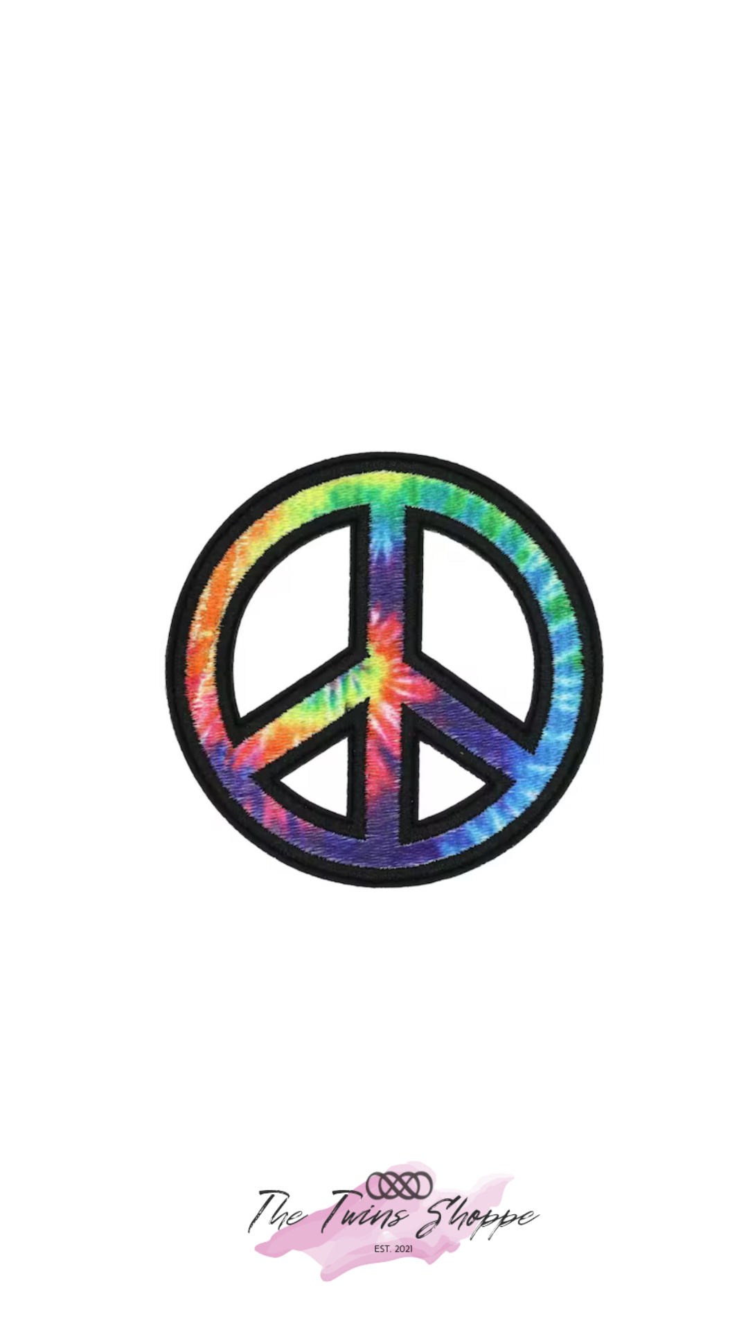 Tie-dye Peace Sign Hat Patch