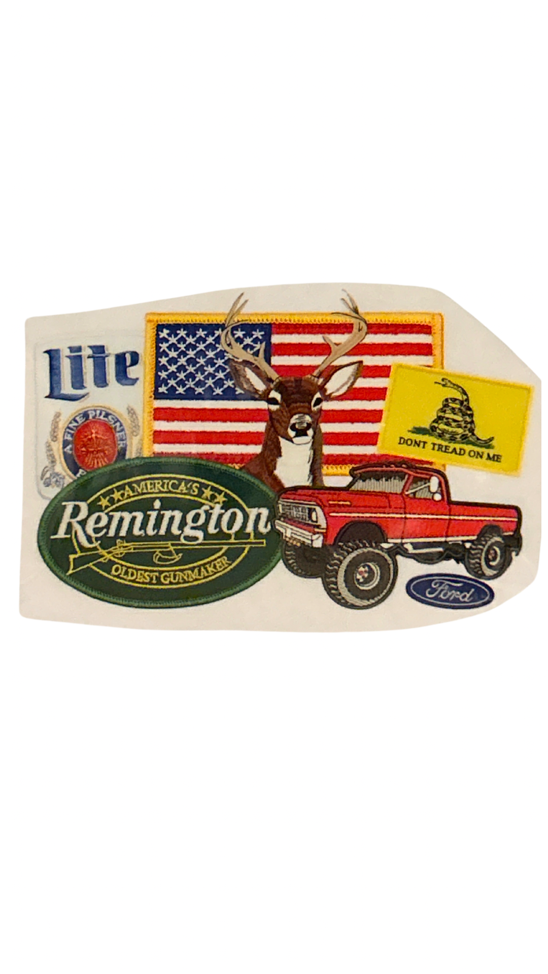 America Tough inspired Faux Patches Transfer