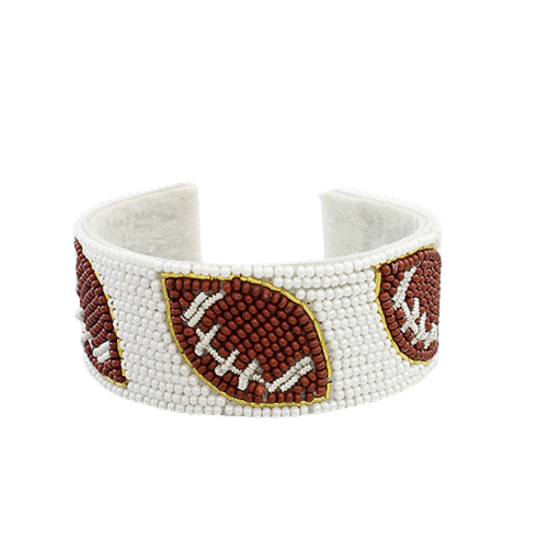 Football Open Cuff Bracelet
