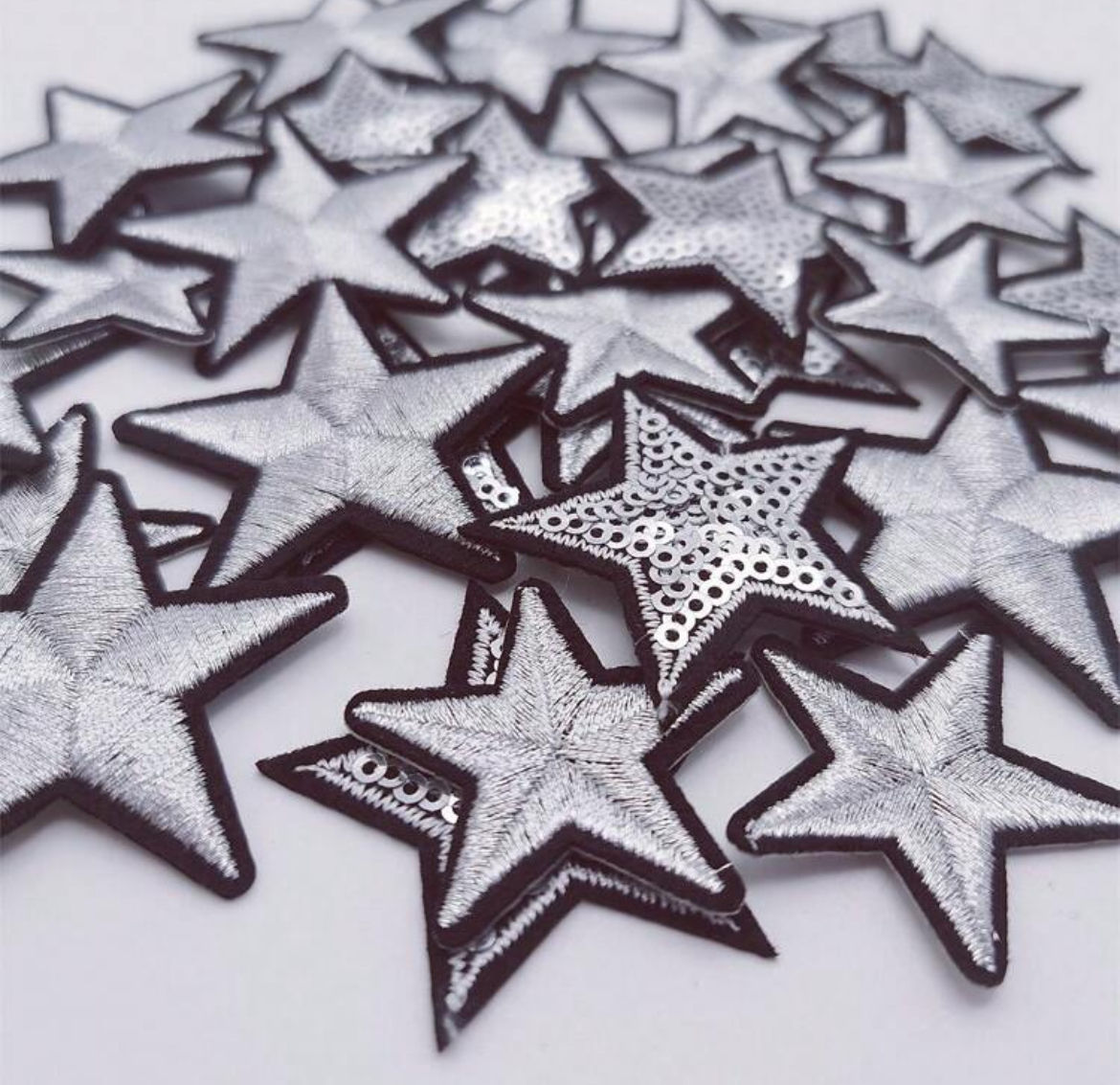 Silver and Gold Star Patch
