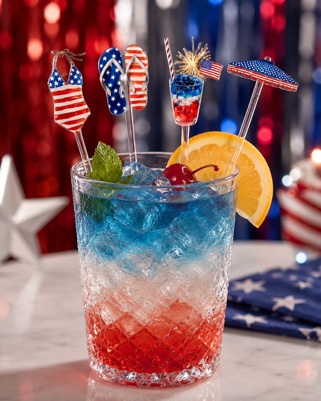 Patriotic Babe Acrylic Stir Sticks