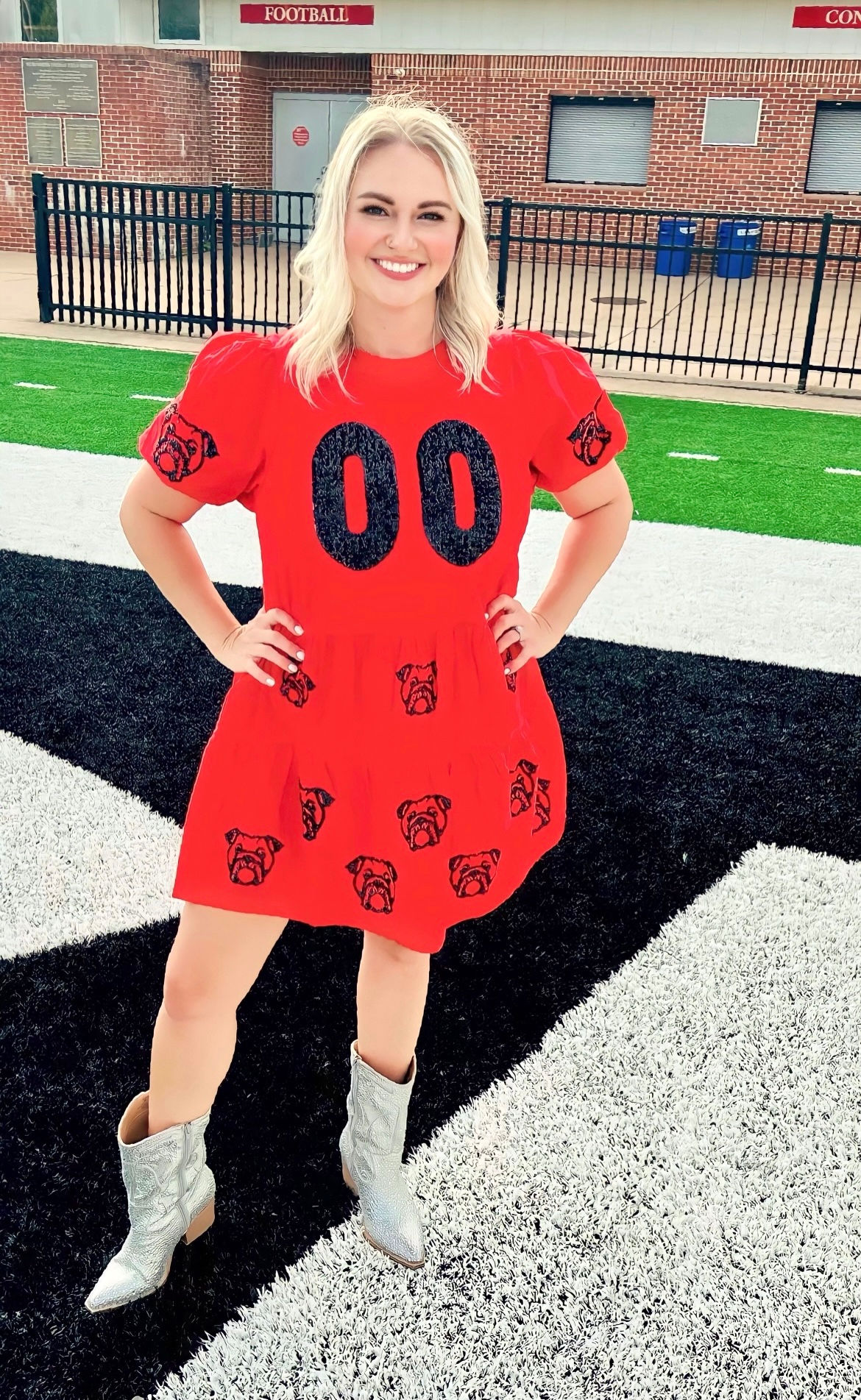Who Let The Dawgs Out Tiered Dress