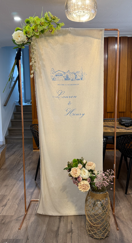Linen Welcome Sign