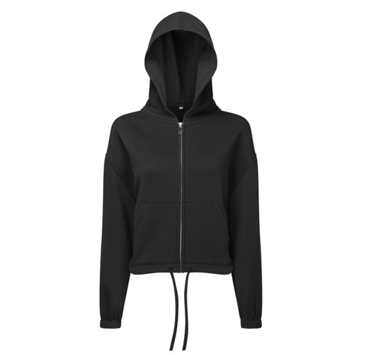 crop hoodie - black