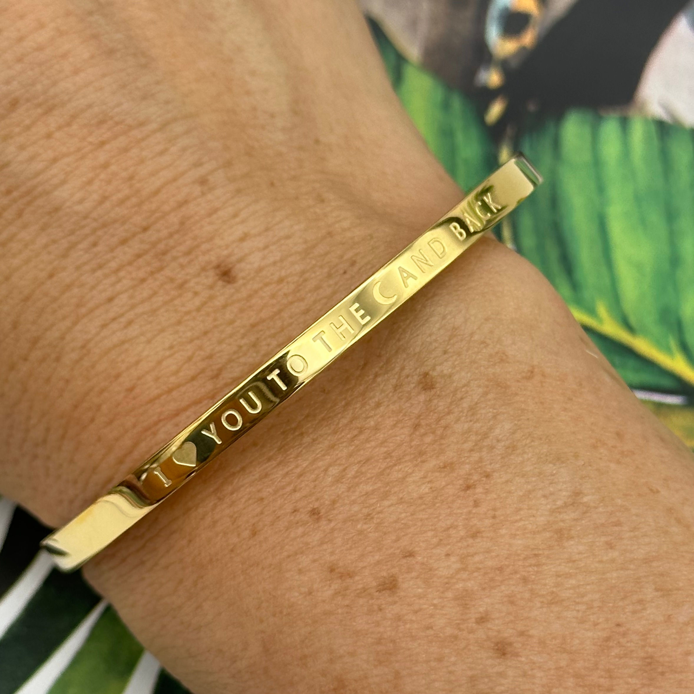 gold to the moon bangle