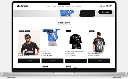 Vastrae desktop website design