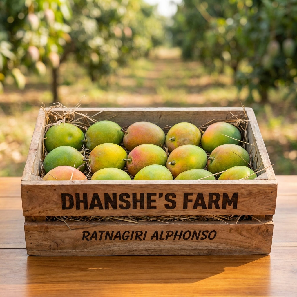 Ratnagiri Alphonso Mango Size B [4 Dozen Box] 180g-210g/Piece
