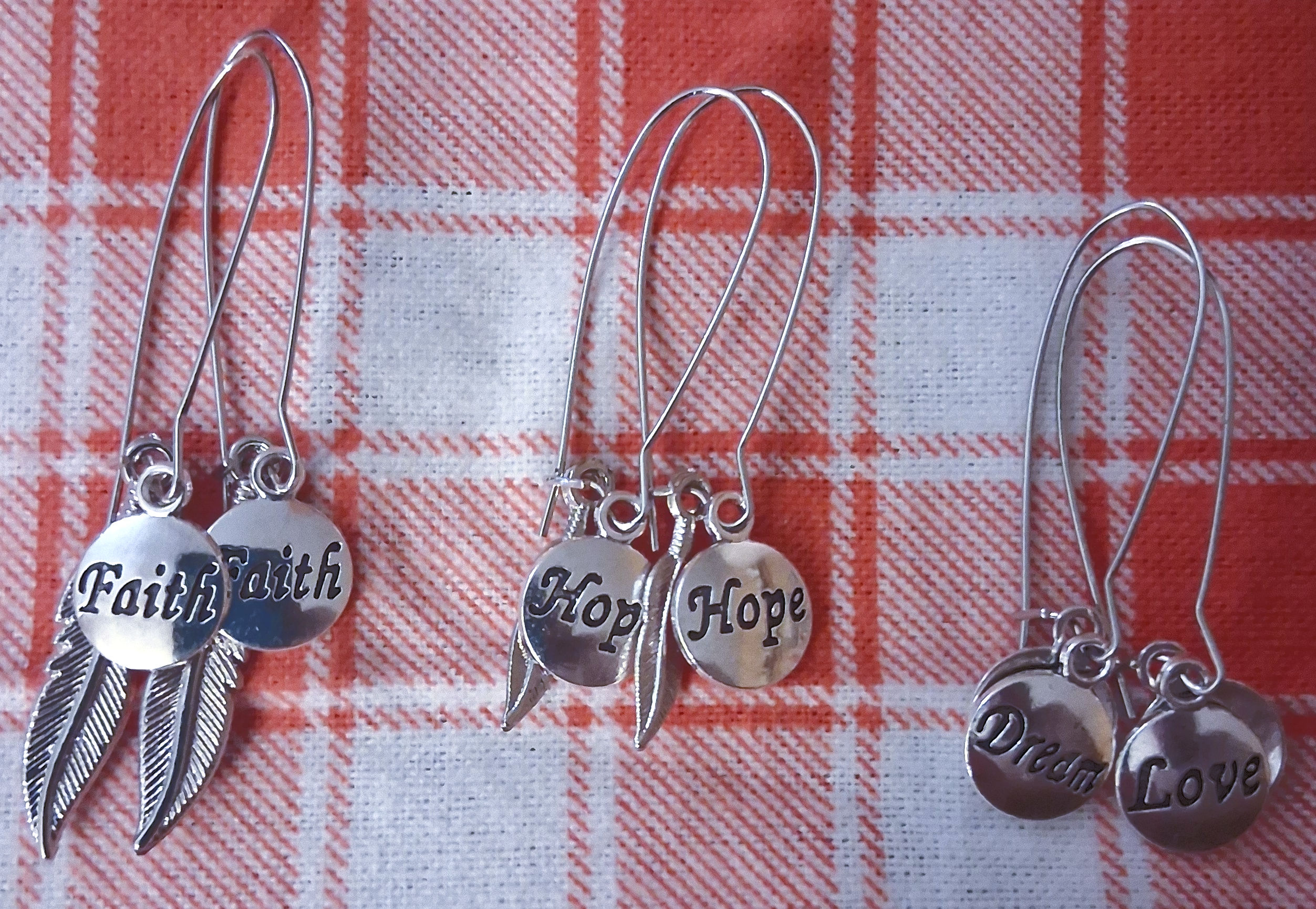 3-Piece Faith Charm Earring Set