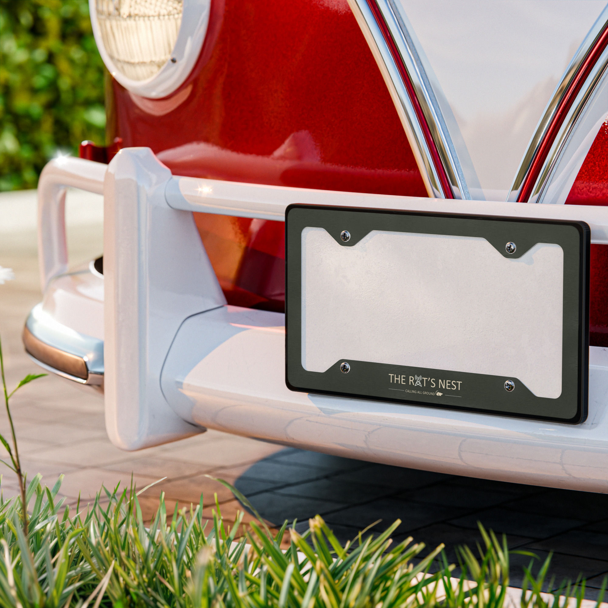 RATified Metal License Plate Frame