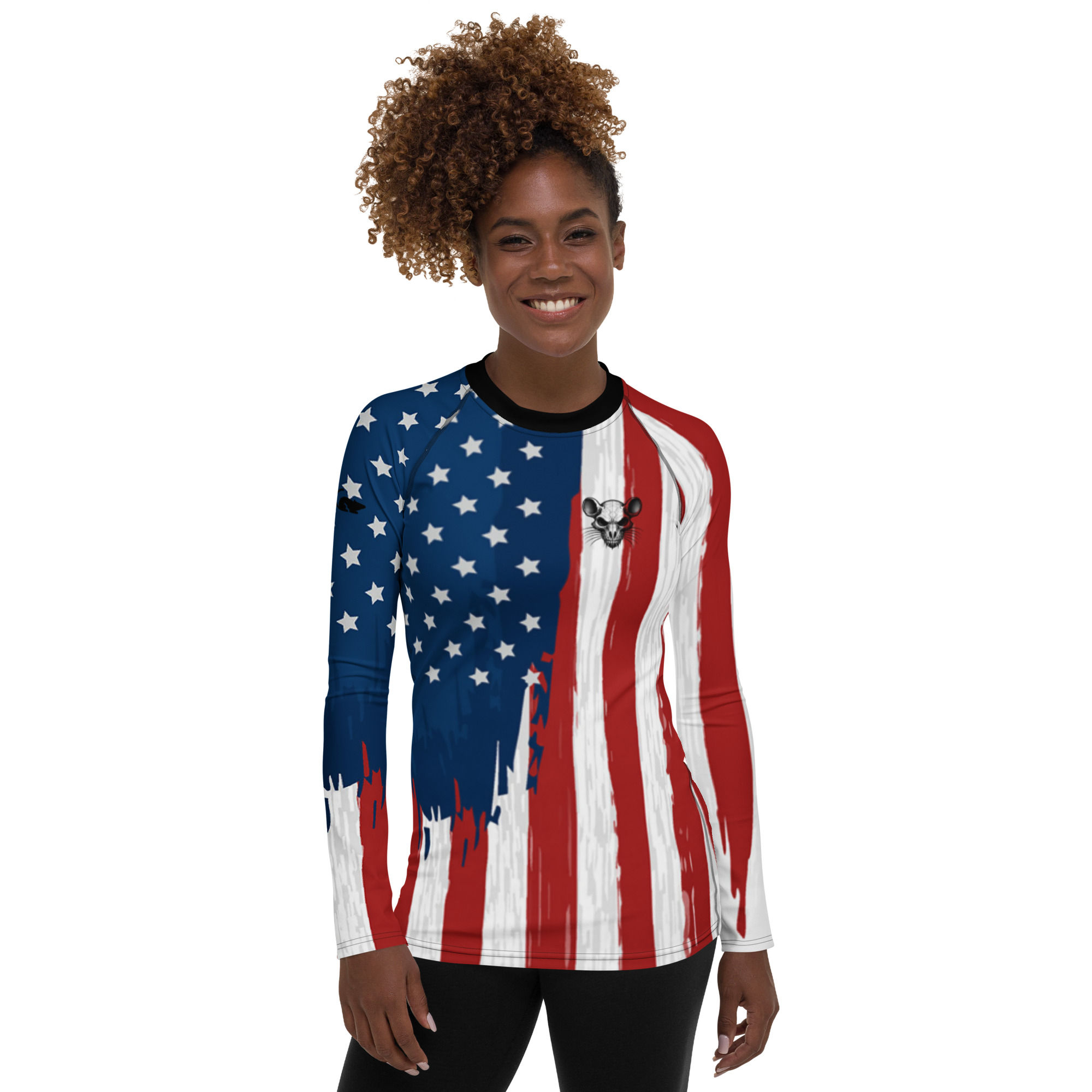 Patriotic Rat Women's Rash Guard
