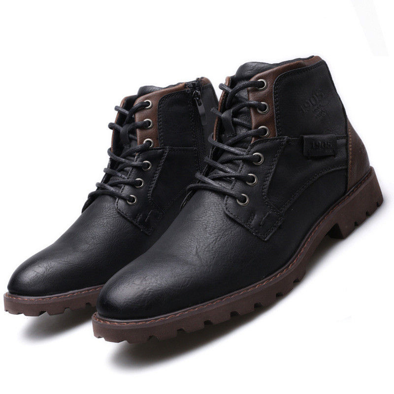 HPIOPL Men's High-Top Retro Desert Work Boots