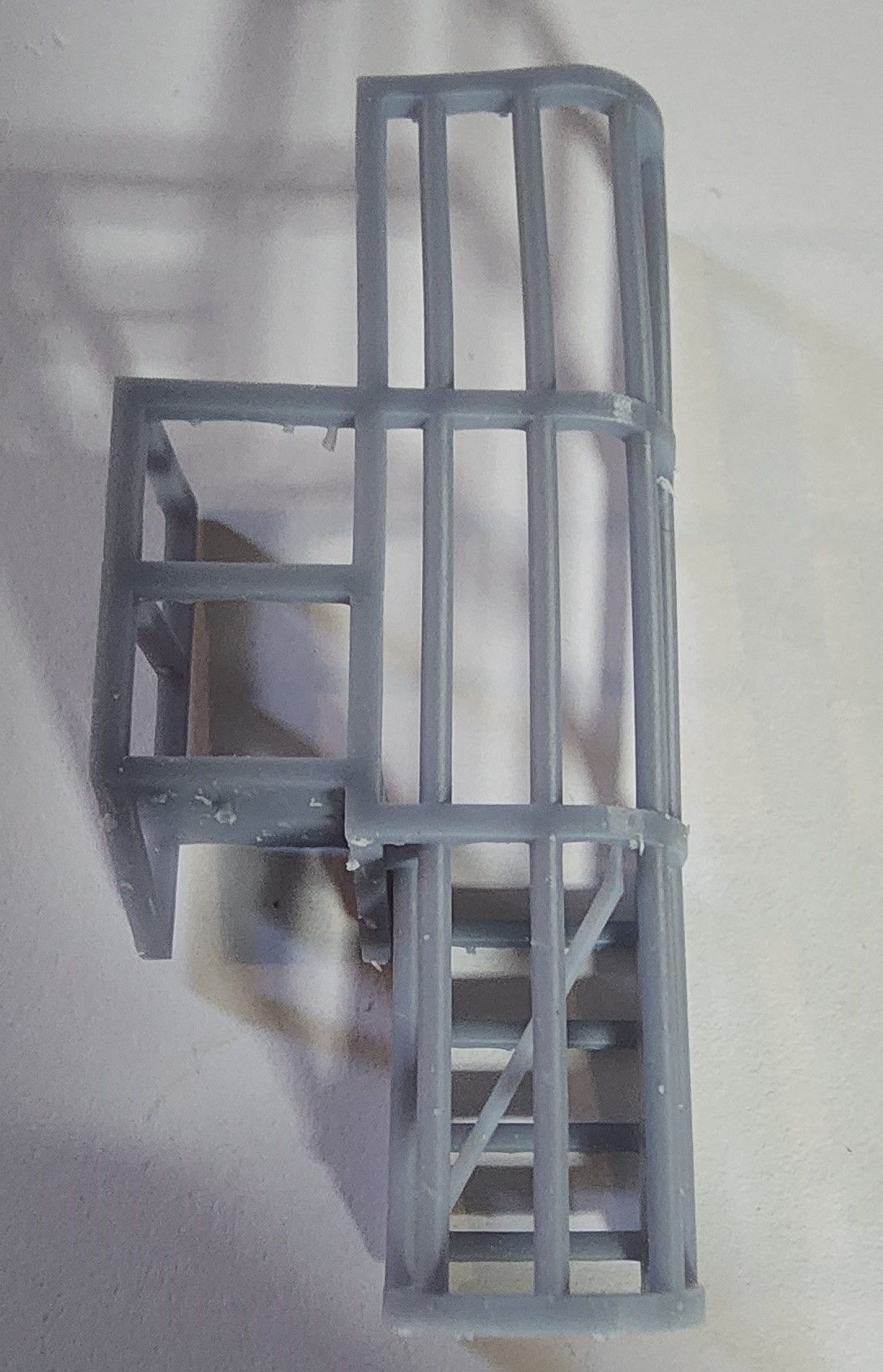 1/64 3D Printed Ladder Cage Platforn Left