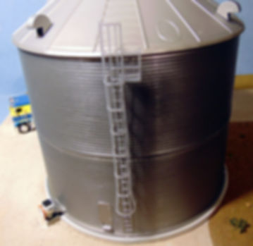 1/64 3D Printed Grain Bin Ladder Cage Kit.