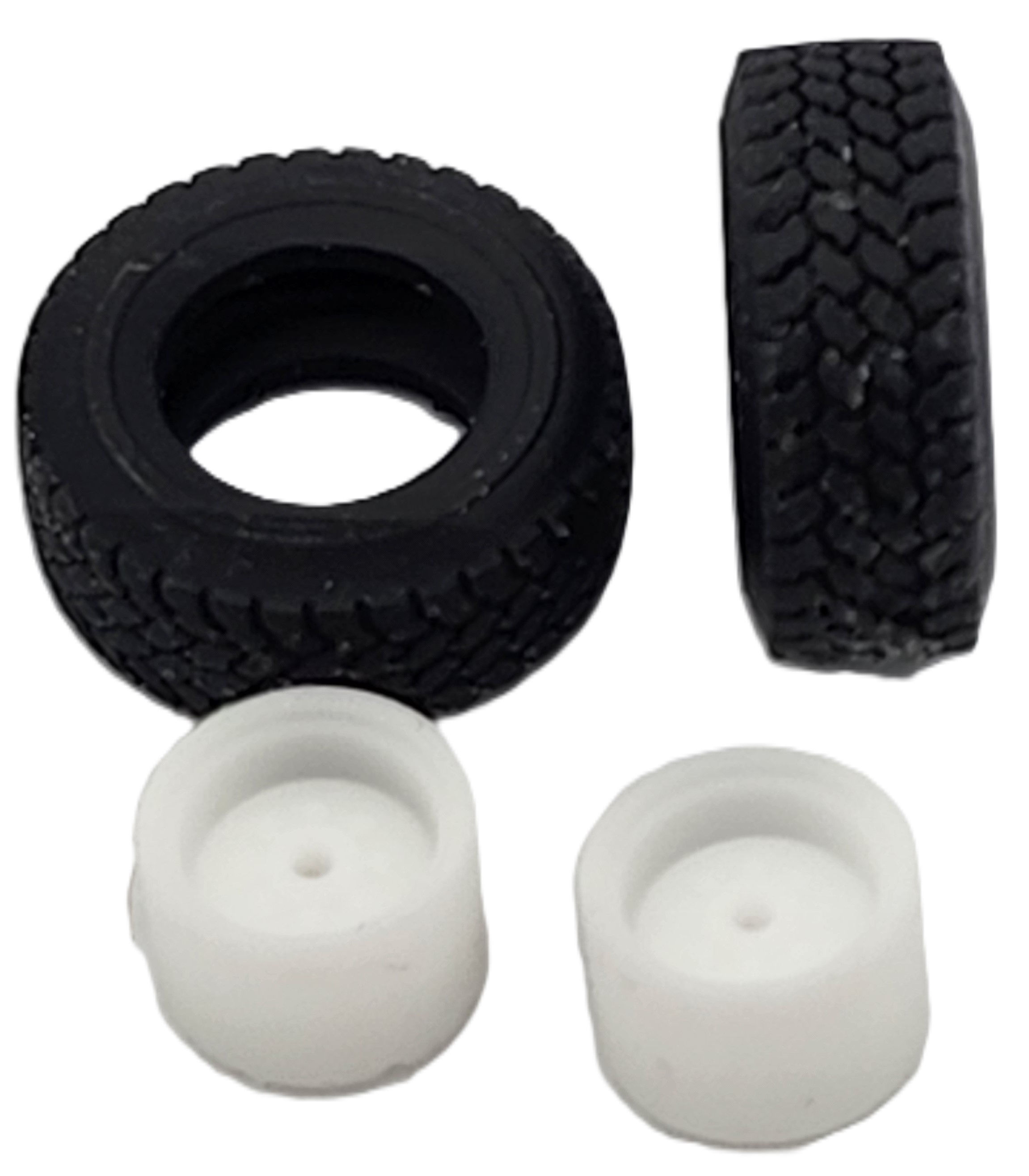 1/64 3D Printed Pair of 425-65R22.5 Tires & Rims