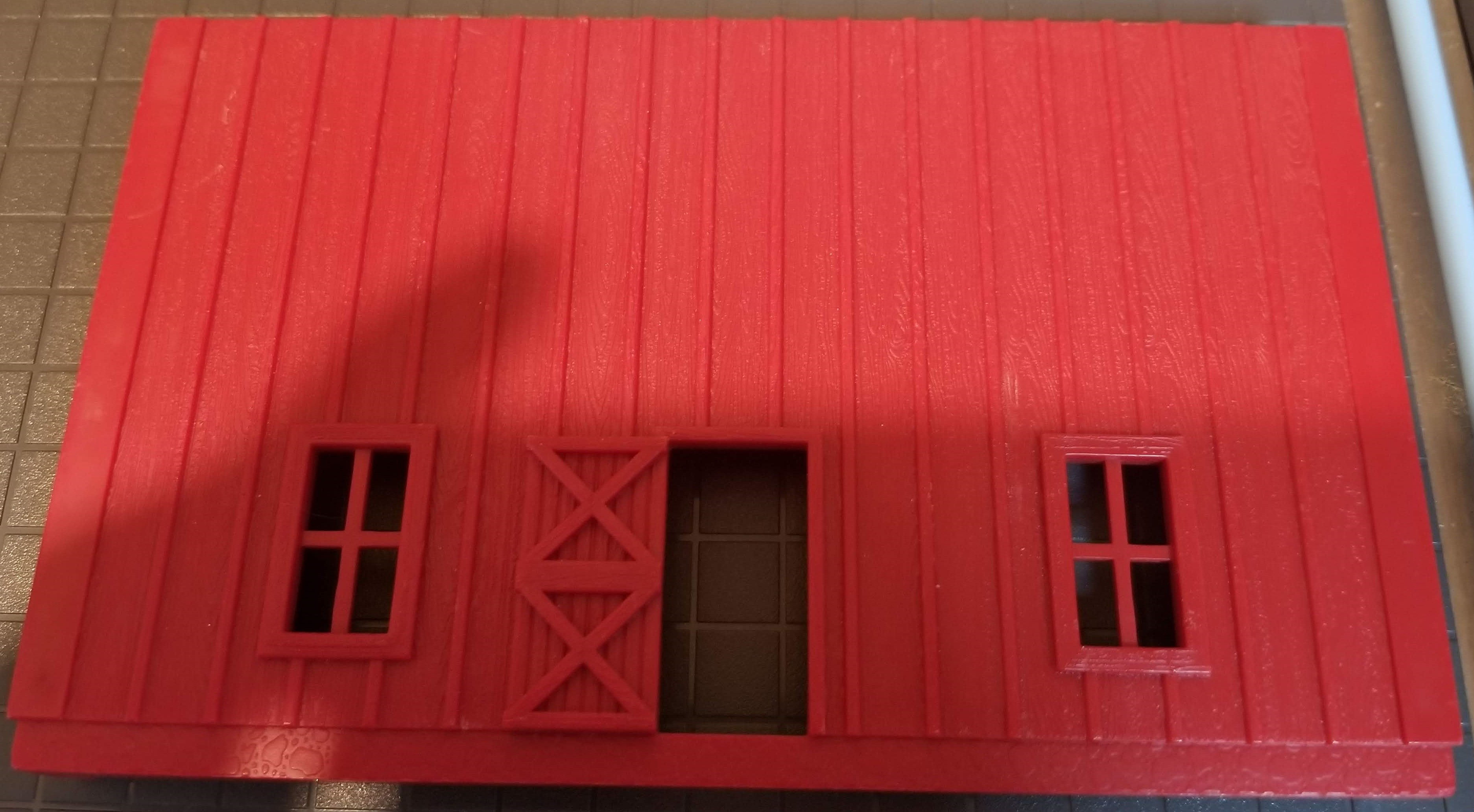 1/64 Ertl Farm Country Red Western Barn Lower Rear Section