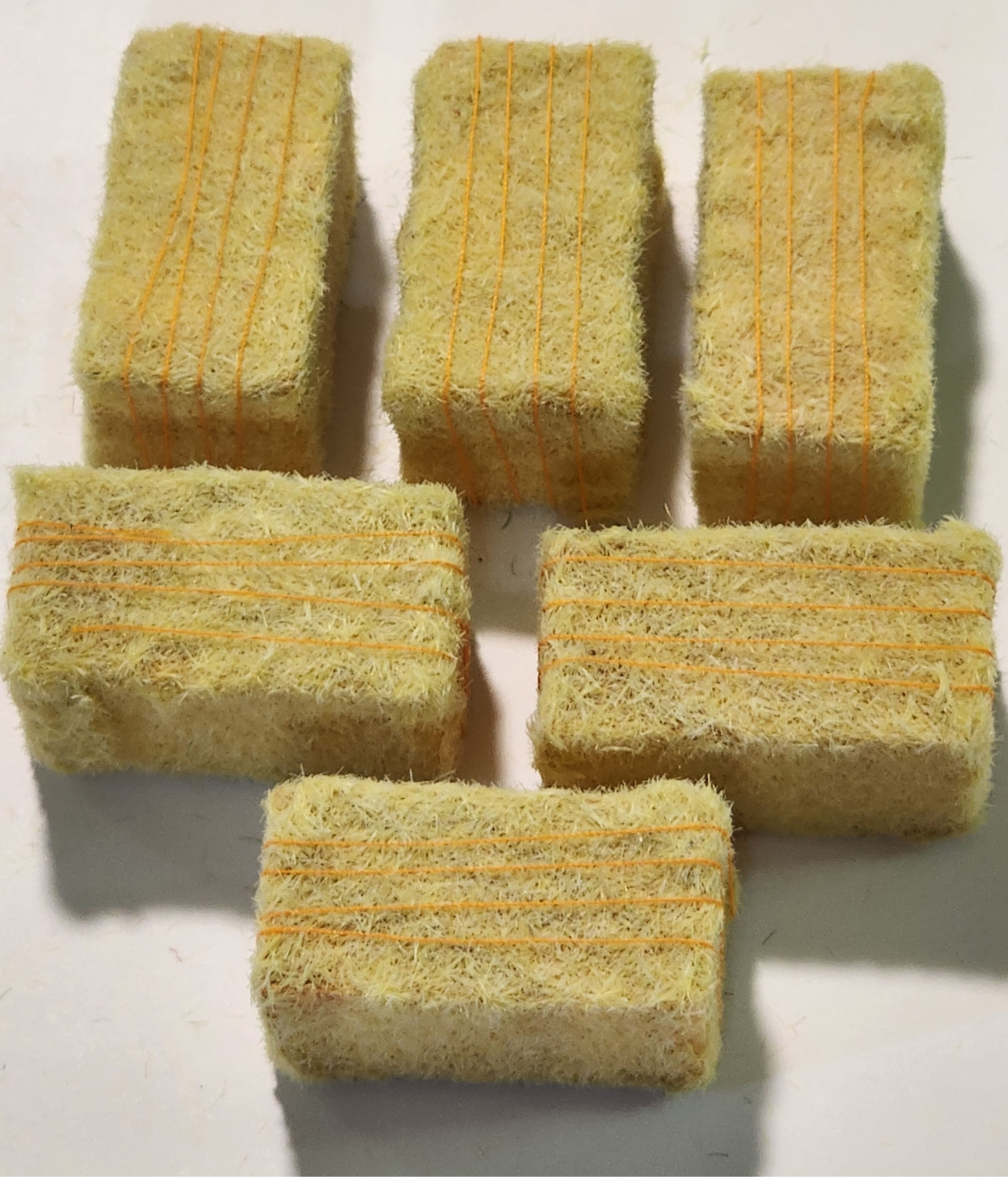 1/64 6 Pack of Custom 4'x4'x8' Large Straw Square Bales