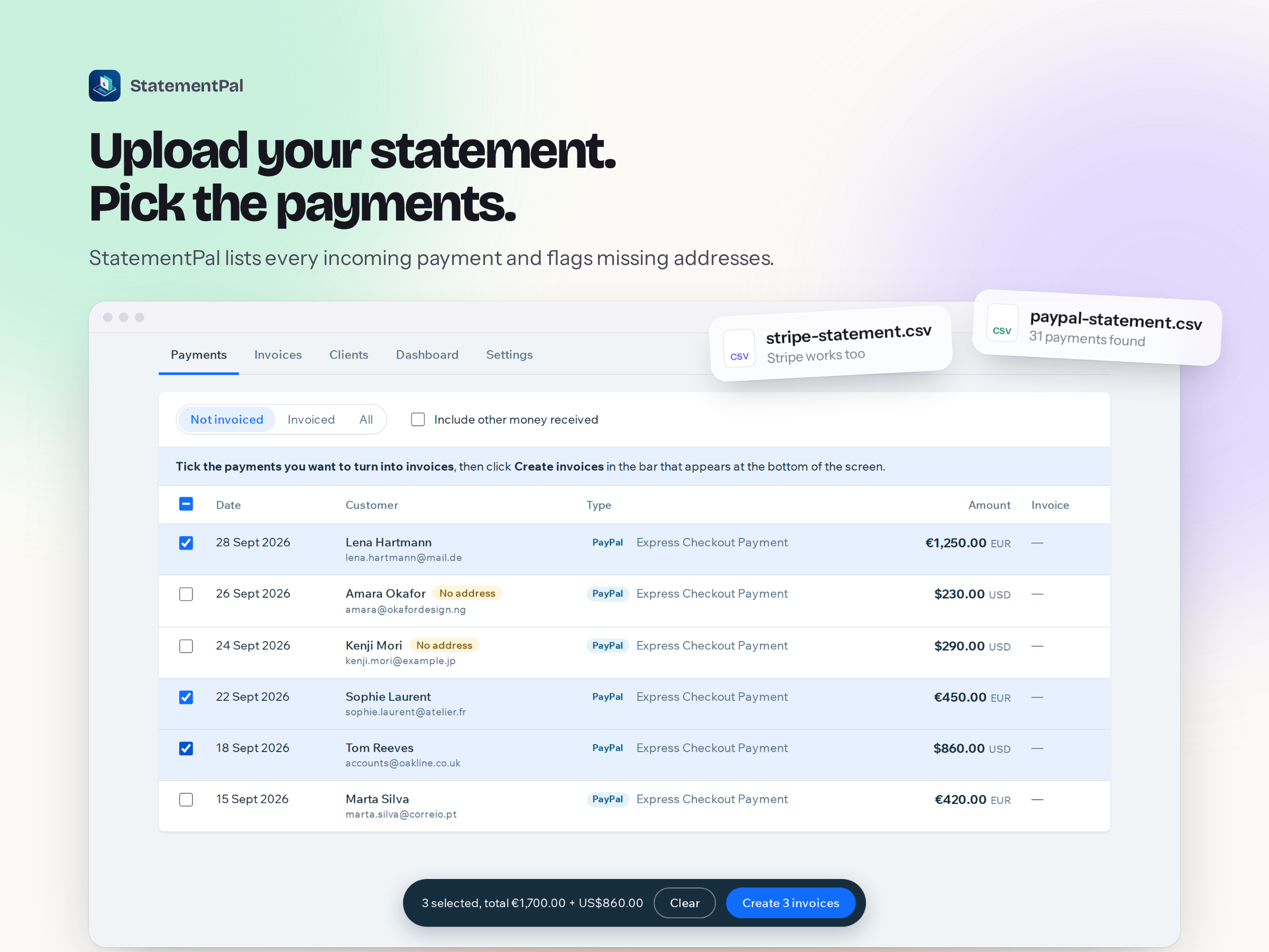StatementPal screenshot 2