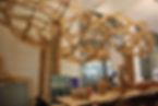 The cloud sculpture resituated in MakersFactory