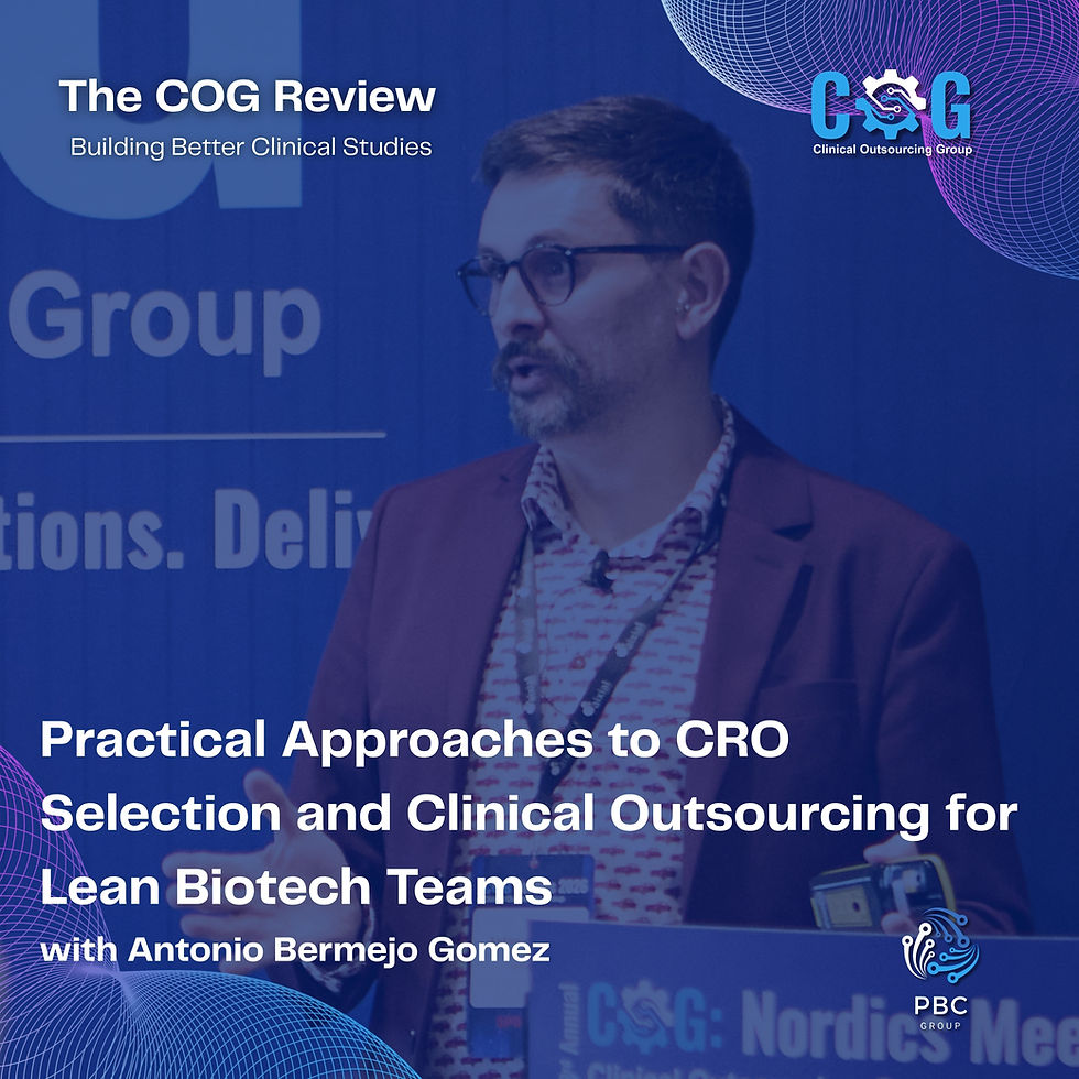 Direct Clinical Trial Management Practical Approaches to CRO Selection and Clinical Outsourcing for Lean Biotech Teams with Antonio Bermejo Gomez