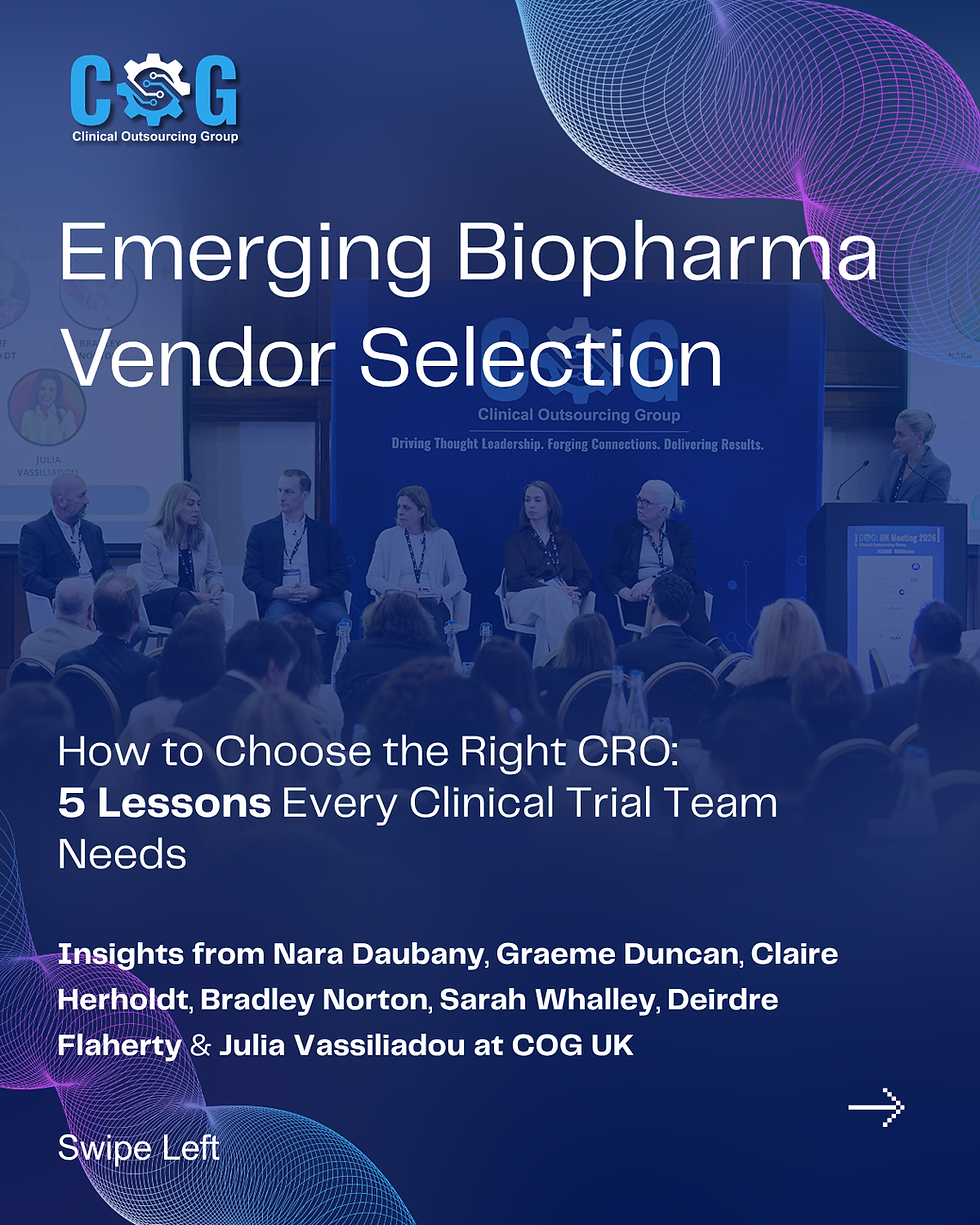 Strategic CRO Selection and Effective Clinical Trial Outsourcing: Lessons from Emerging Biopharma Leaders