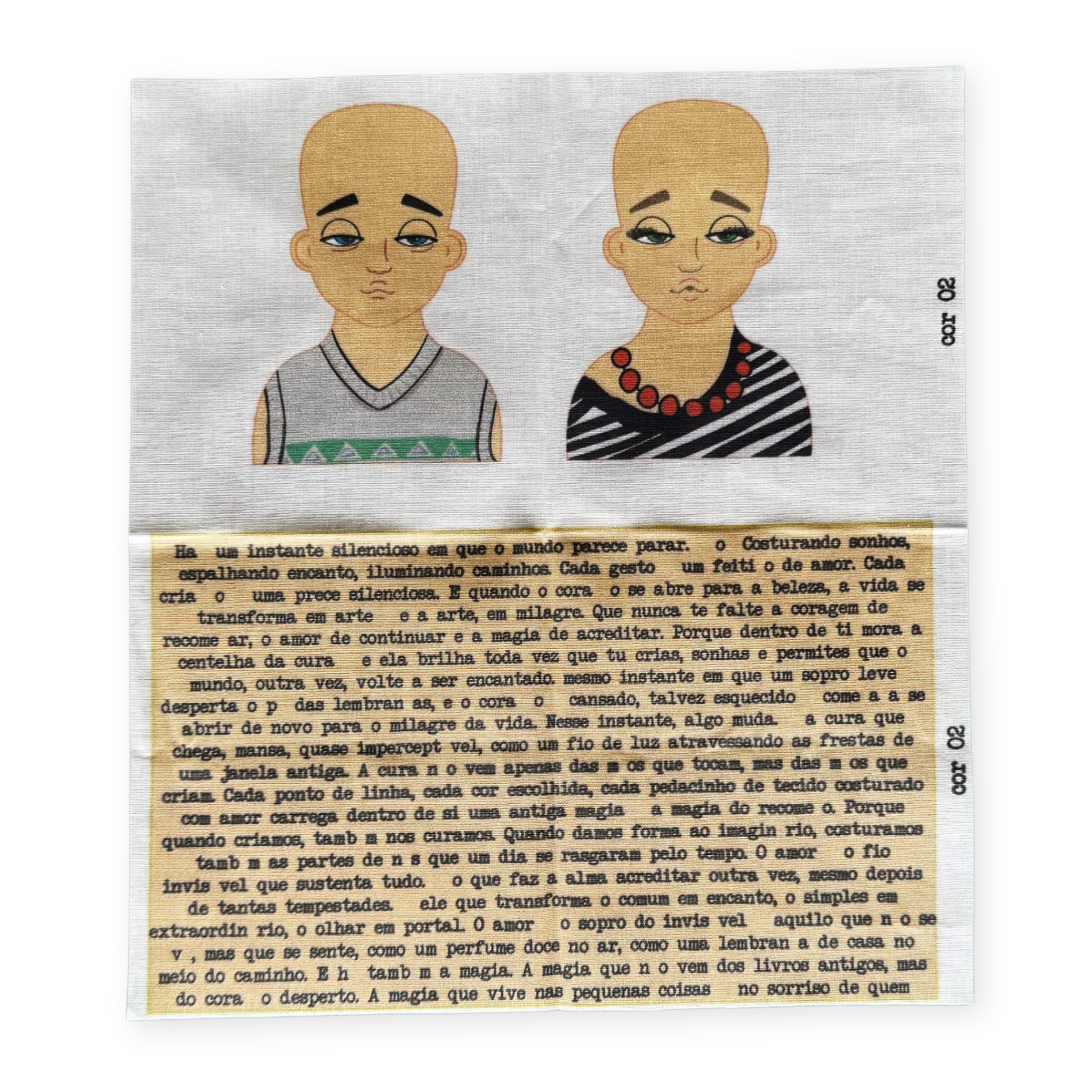 Painel de Broche/Chaveiro casal 02  - pele moreno claro