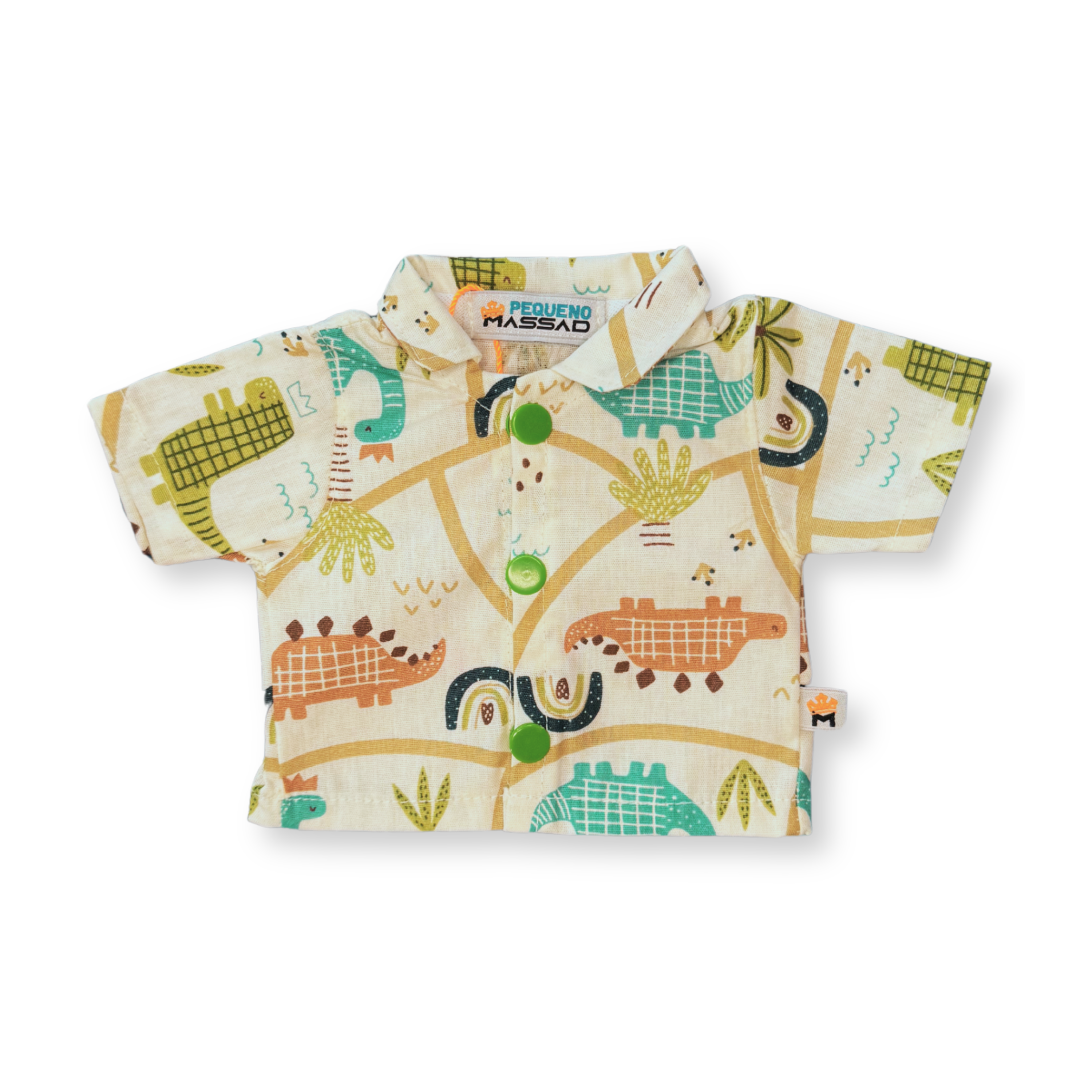 Camisa de Botão Dino Colorido