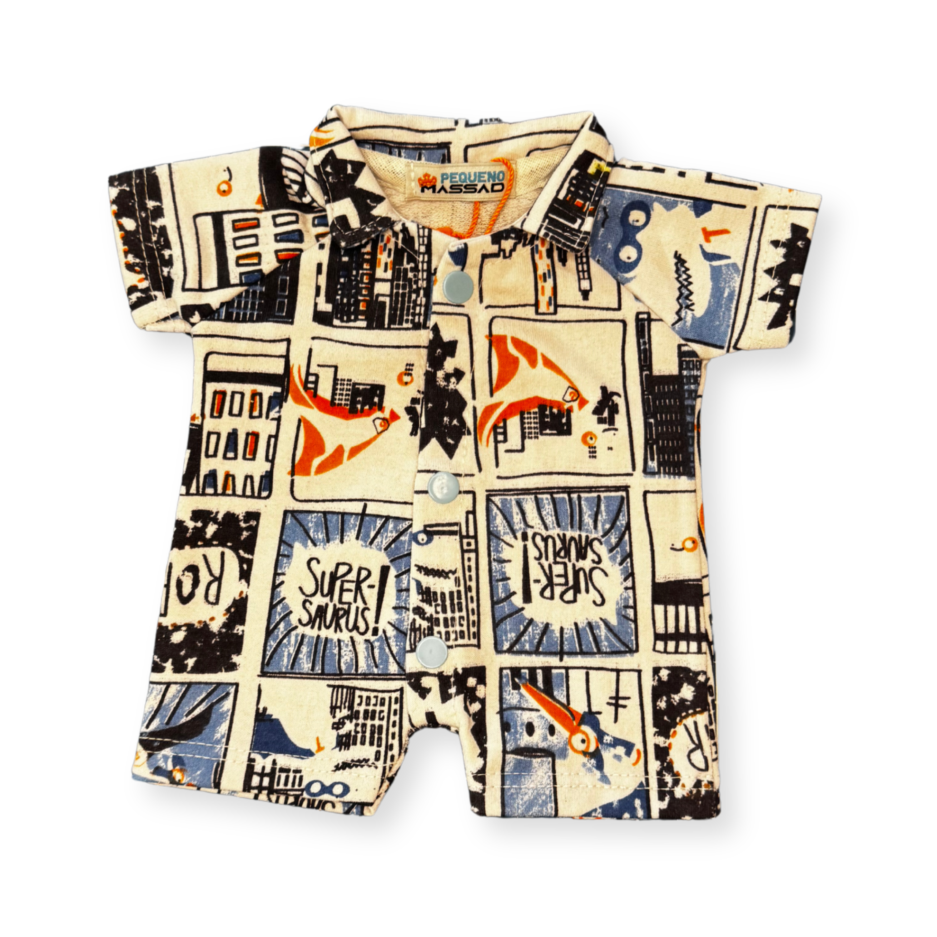 Macacão Europeu Gibi - Gola / Malha moletinho