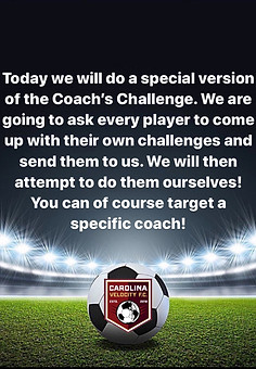 description of an at home challenge. Players create a skill and show coaches