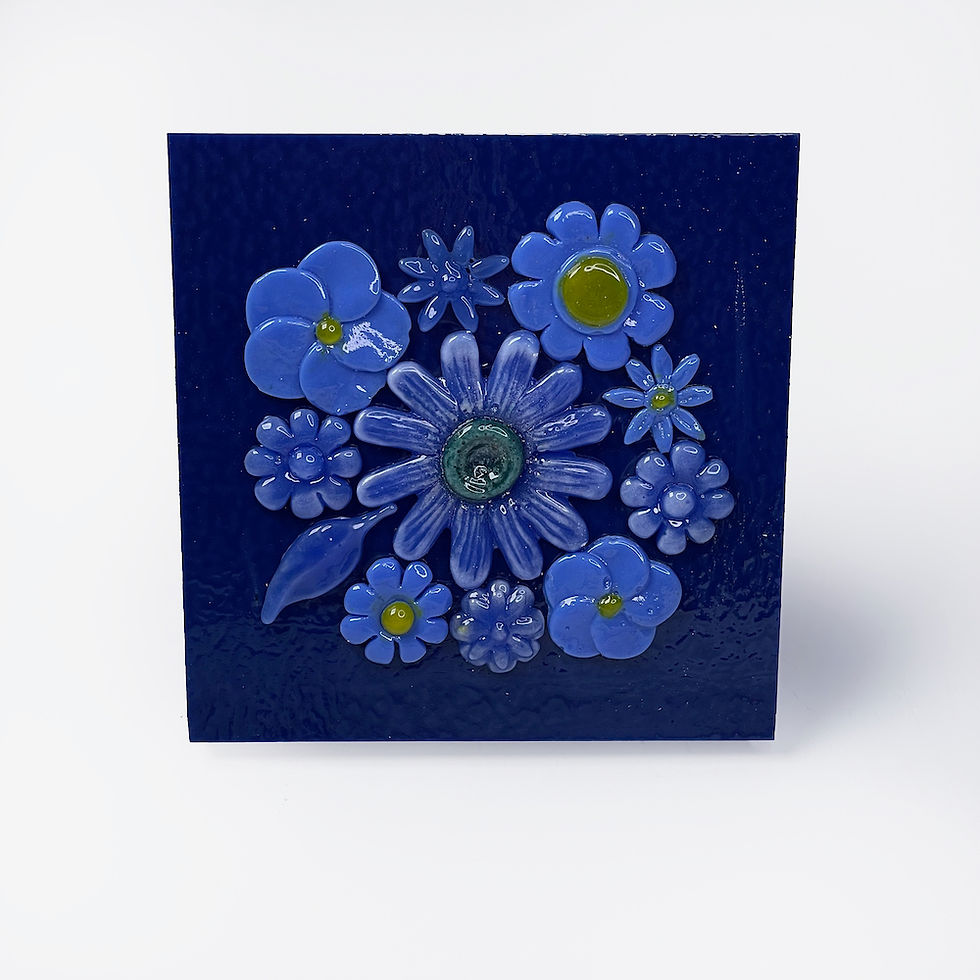 Cobalt Flowers 5"