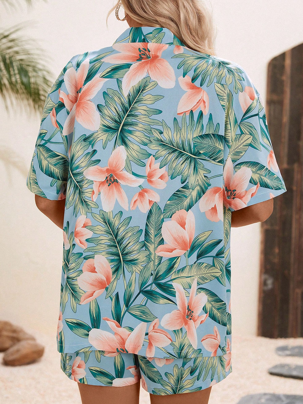 Miniaturbild: Drop Shoulder Kimono mit & Shorts