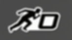 Runner silhouette and D letter logo