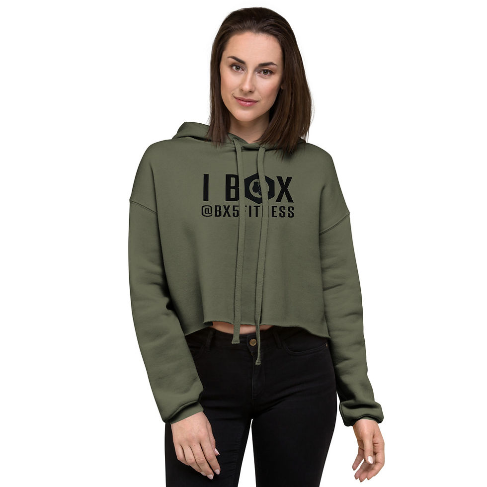 Women's Crop Hoodie Black IBOX