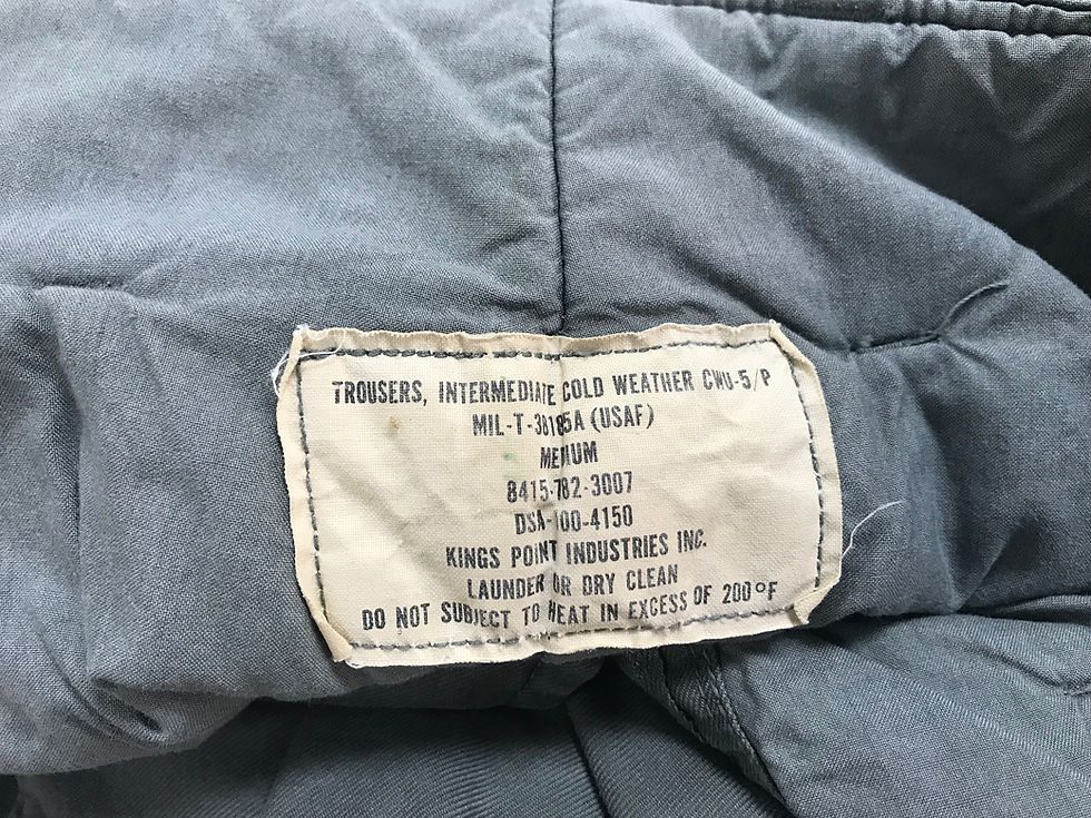 Thumbnail: Vintage USAF Intermediate Cold Weather Trousers CWU-5/P