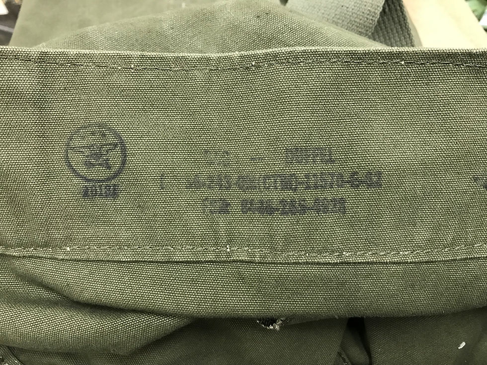 Thumbnail: US GI Vietnam OD Green Canvas Duffel Bag
