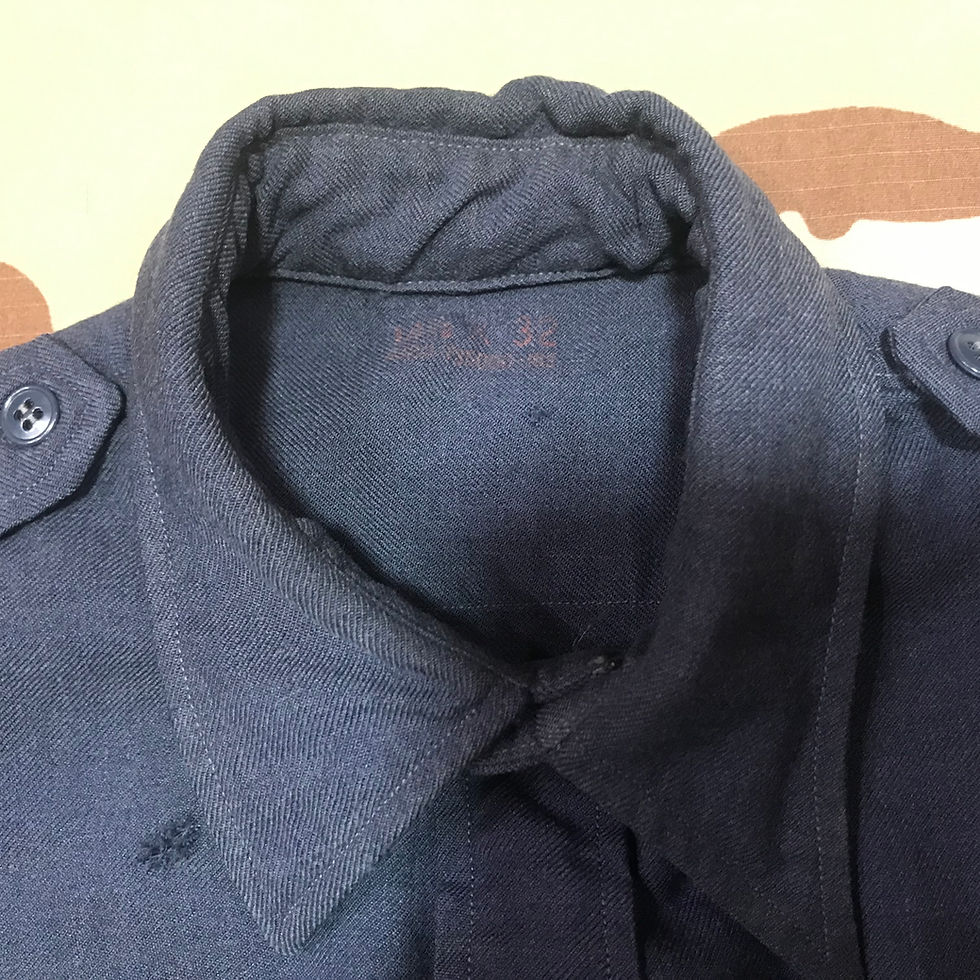 Thumbnail: US Air Force Vintage Tropical Blue Long Sleeve Dress Shirt