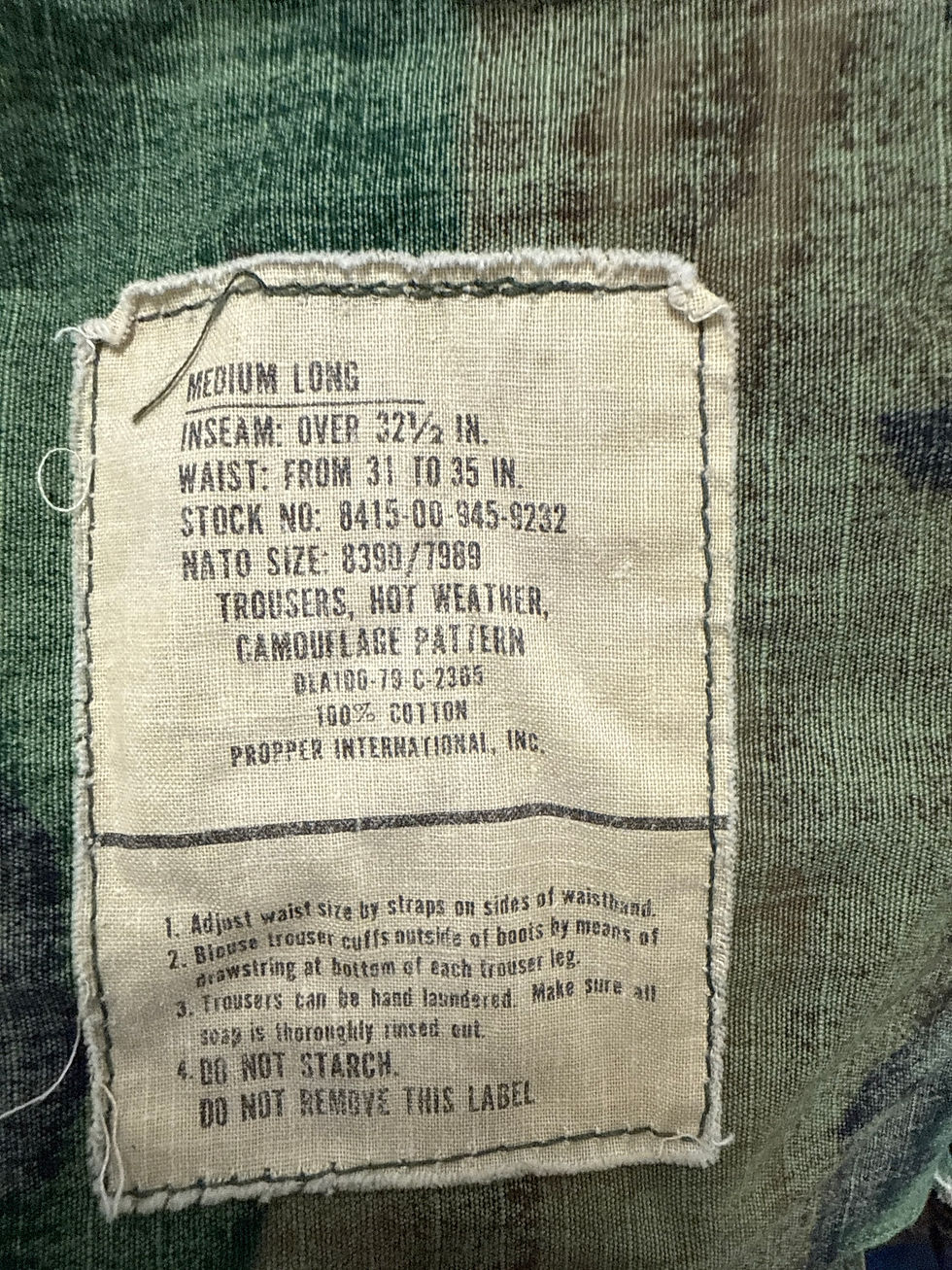 Thumbnail: Vintage ERDL CAMO Gen2 BDU Coat & Trousers Set