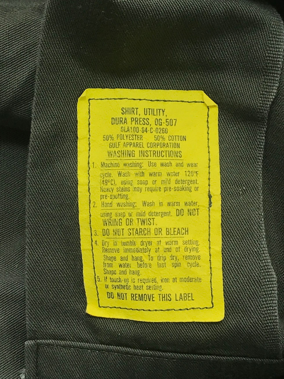 Thumbnail: US Air Force Vintage OG-507 Utility Shirt - Officer, Named