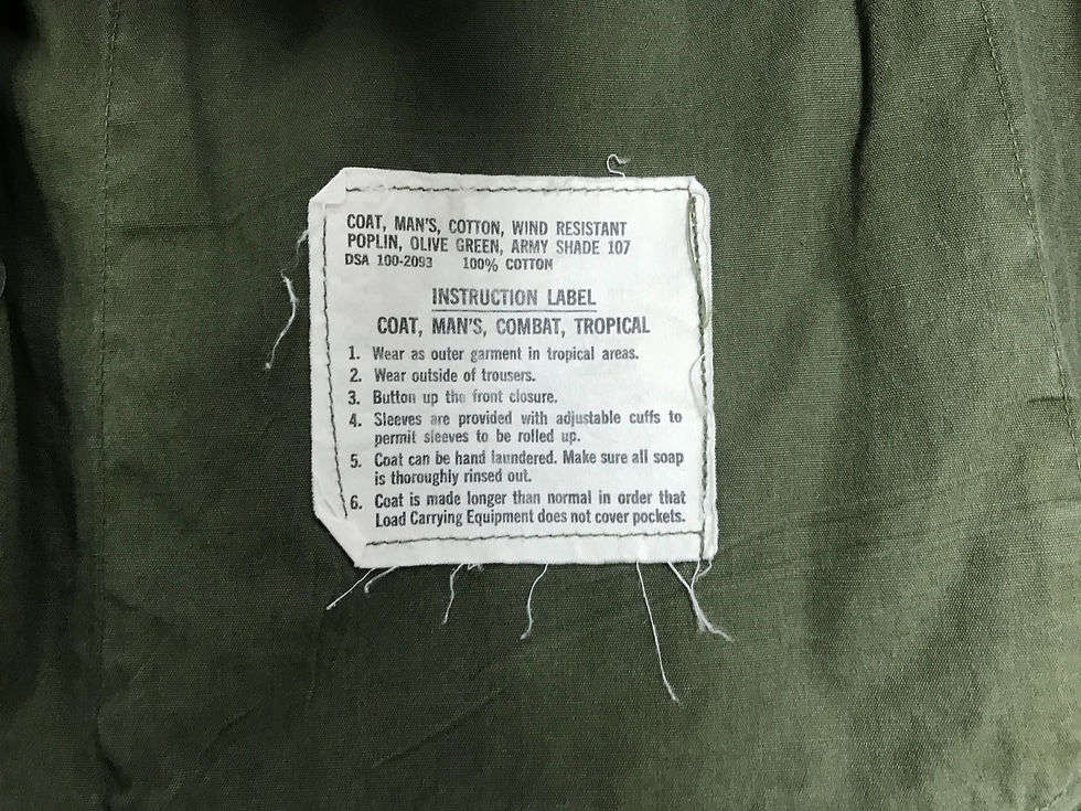Thumbnail: Vietnam OD Slant Pocket Jungle Fatigue Shirt OG-107 Poplin